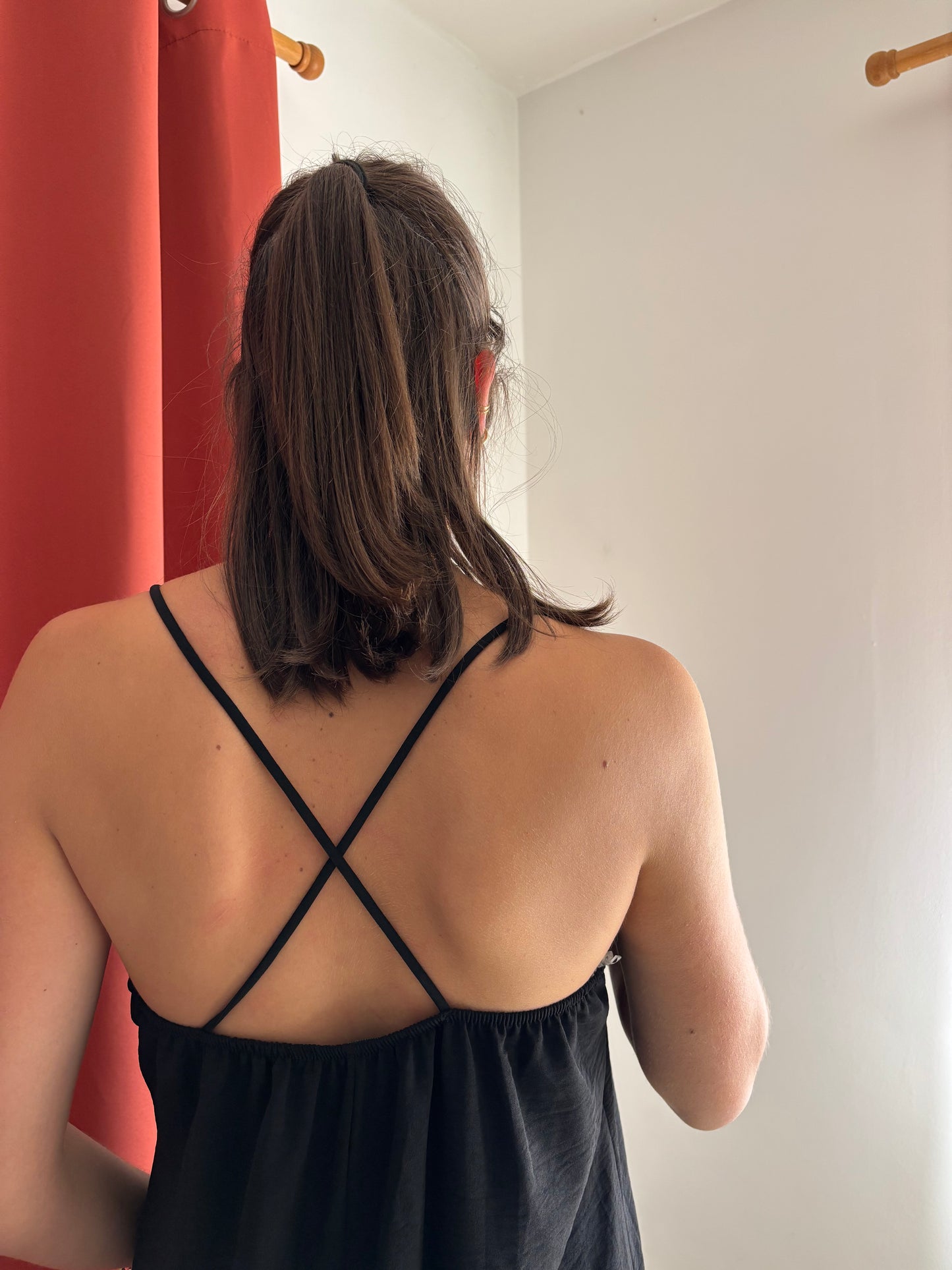 Robe longue dos croisé June