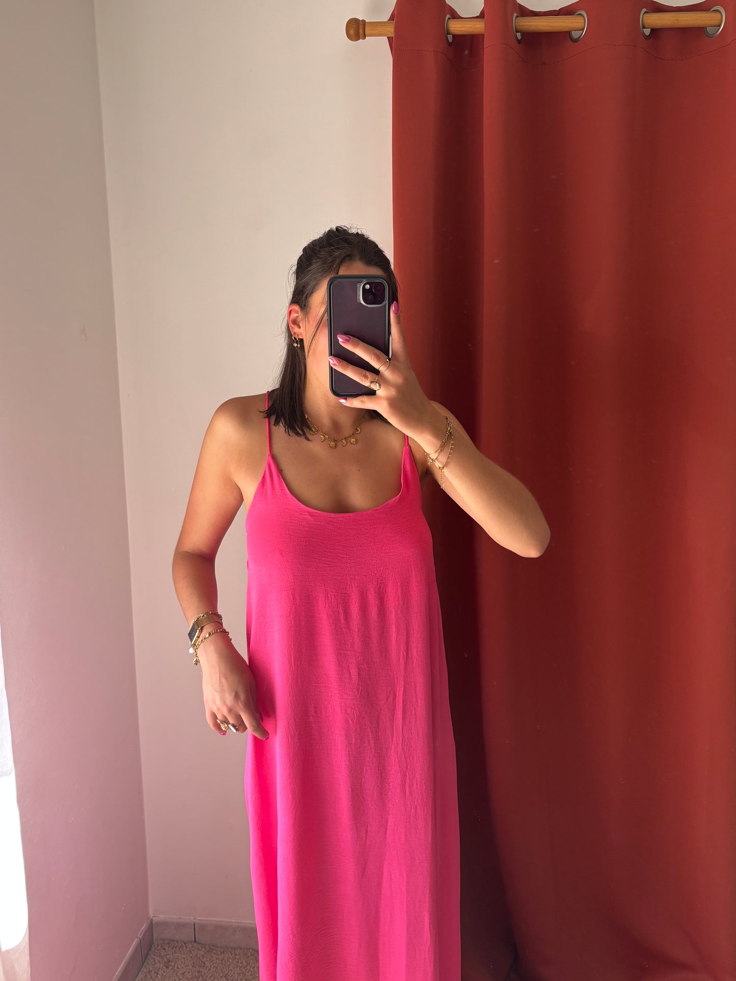 Robe longue dos croisé June