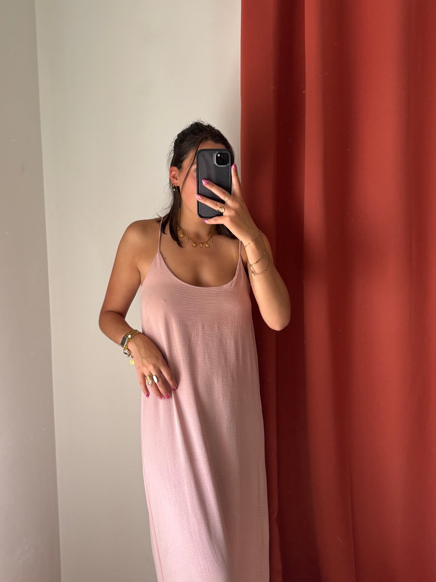Robe longue dos croisé June