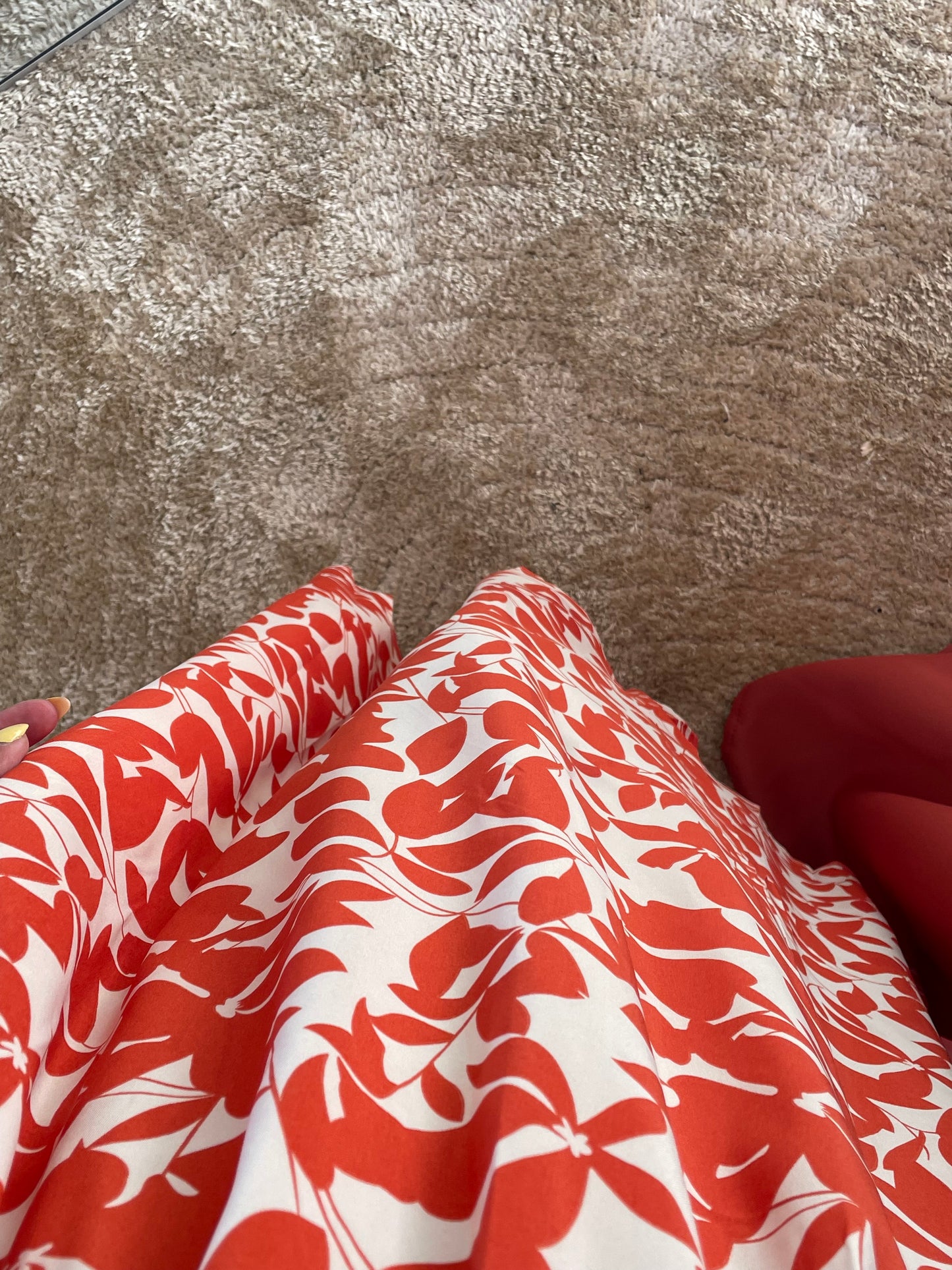 Robe longue imprimée rouge Floria