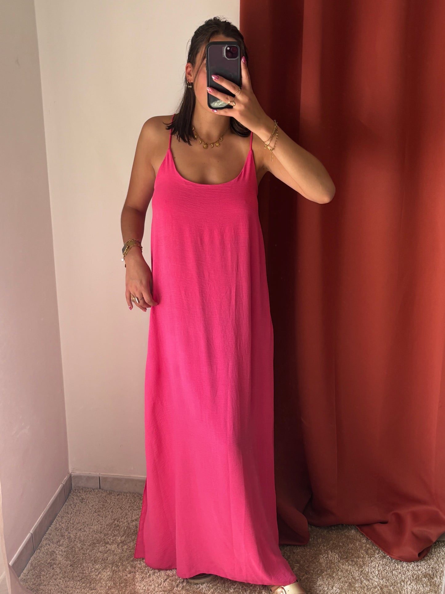 Robe longue dos croisé June