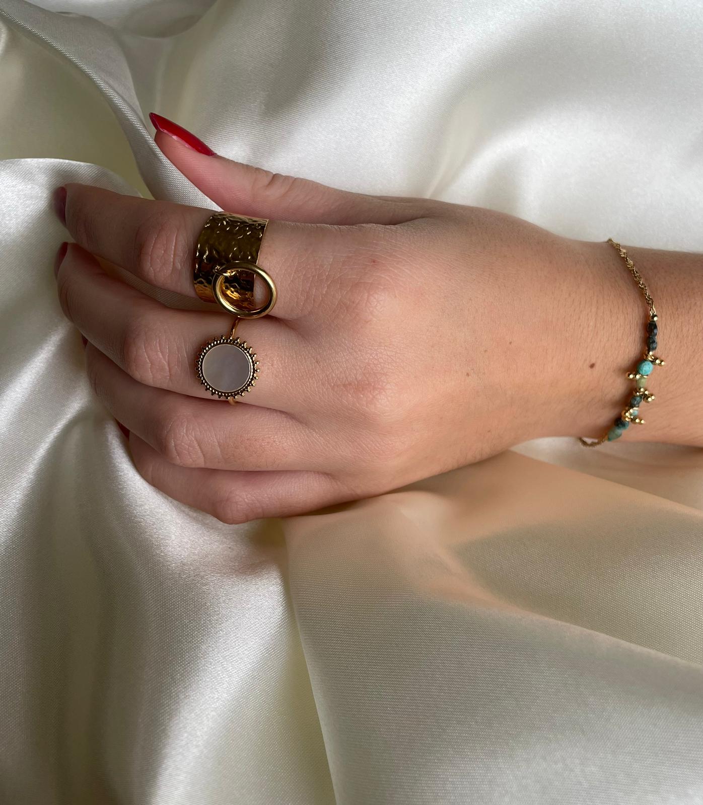 Bague Rosa doré et argenté