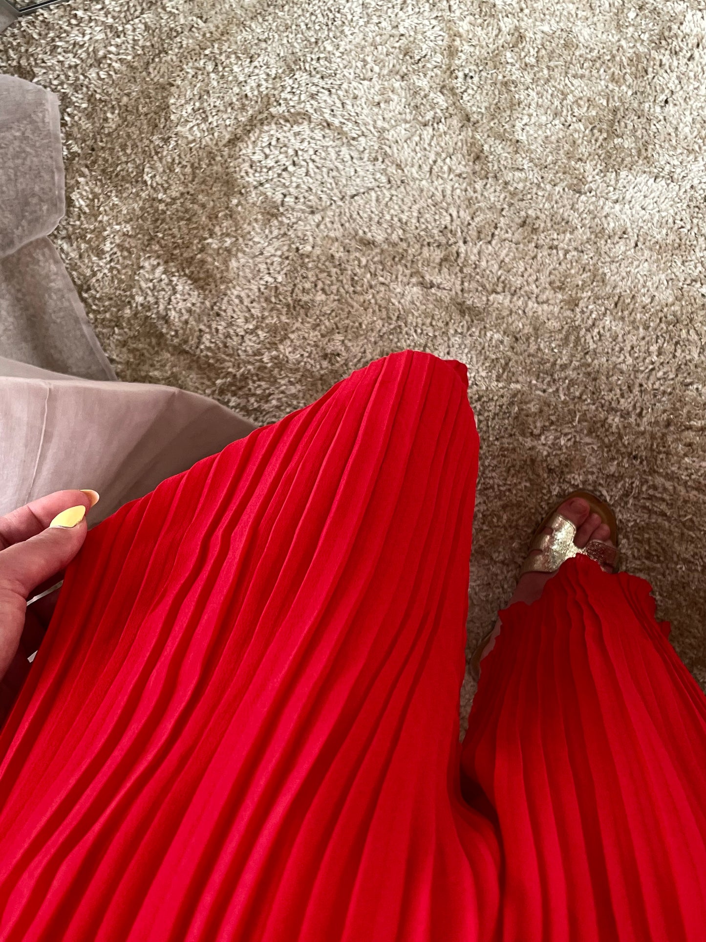 Pantalon fluide plissé Rubis