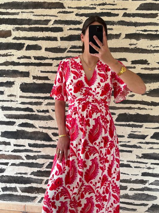 Robe longue fleurie Tina