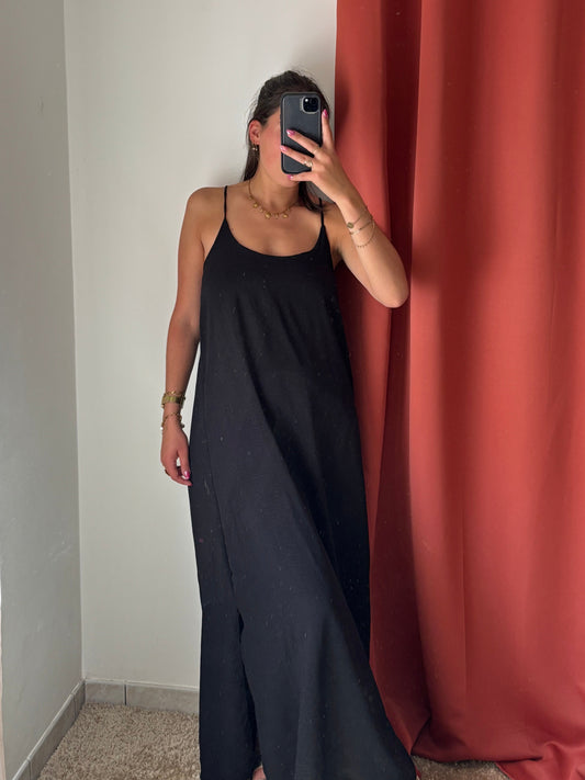 Robe dos croisé June noir