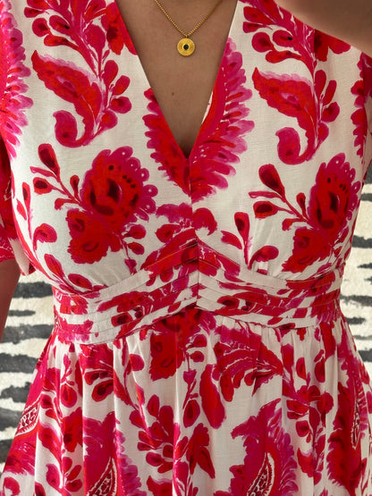 Robe longue fleurie Tina