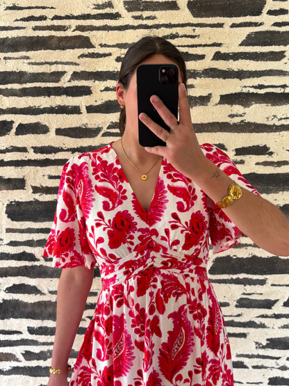 Robe longue fleurie Tina