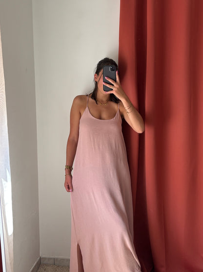 Robe longue dos croisé June