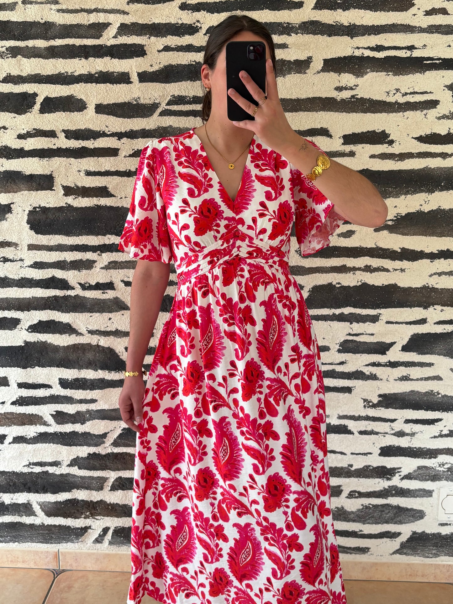 Robe longue fleurie Tina