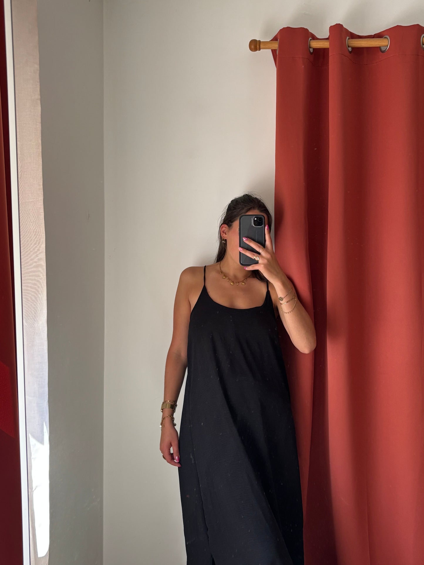 Robe longue dos croisé June