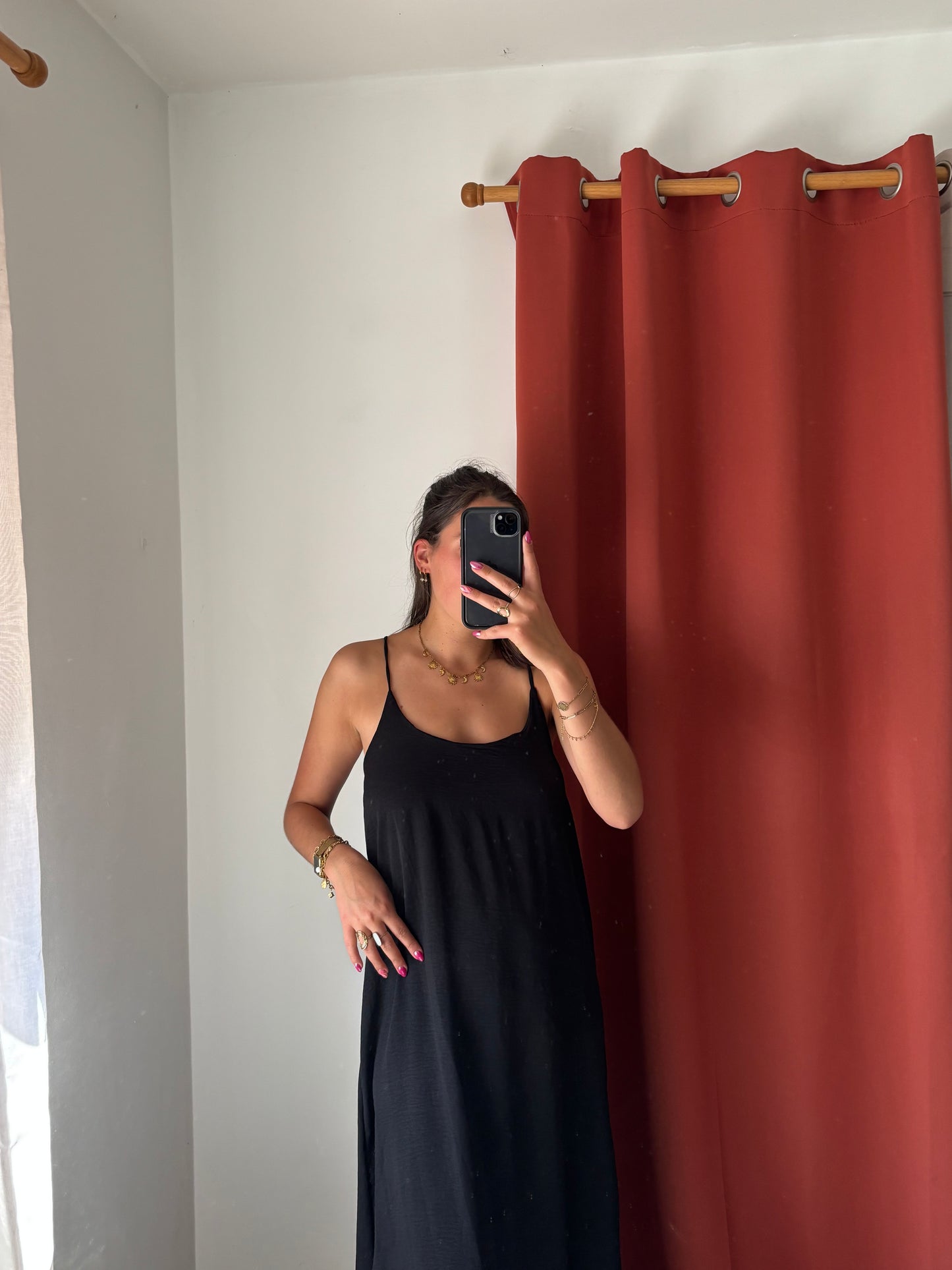 Robe dos croisé June noir